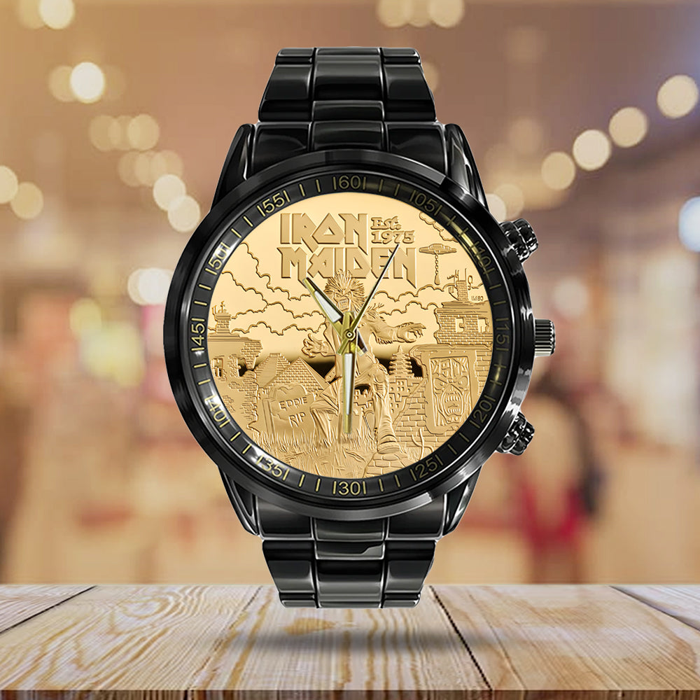 Iron Maiden Black Stainless Steel Watch - TANTN 14340