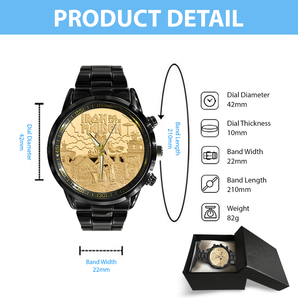 Iron Maiden Black Stainless Steel Watch - TANTN 14340