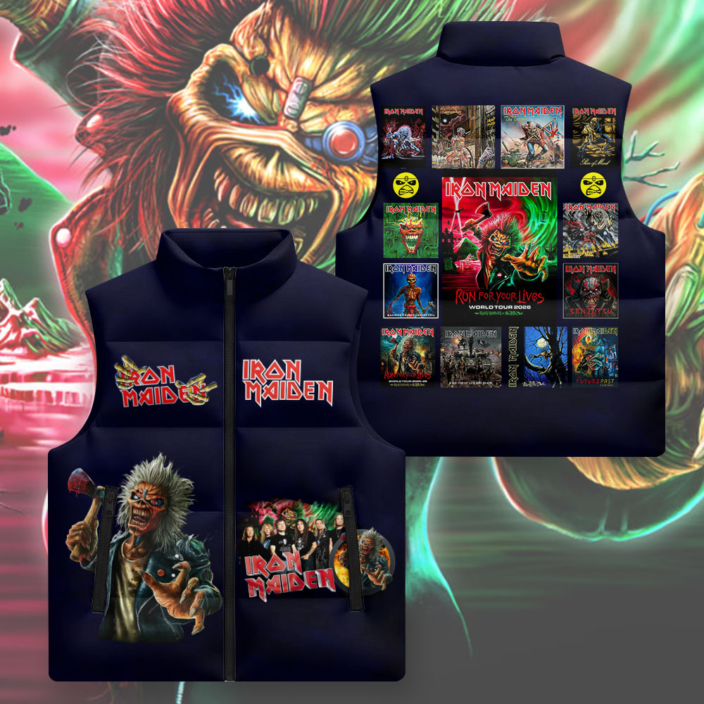 Iron Maiden 3D Sleeveless Down Jacket – TMTHU2158