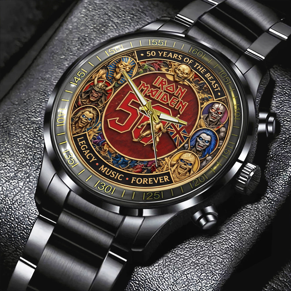 Iron Maiden Black Stainless Steel Watch - TMTHU7284