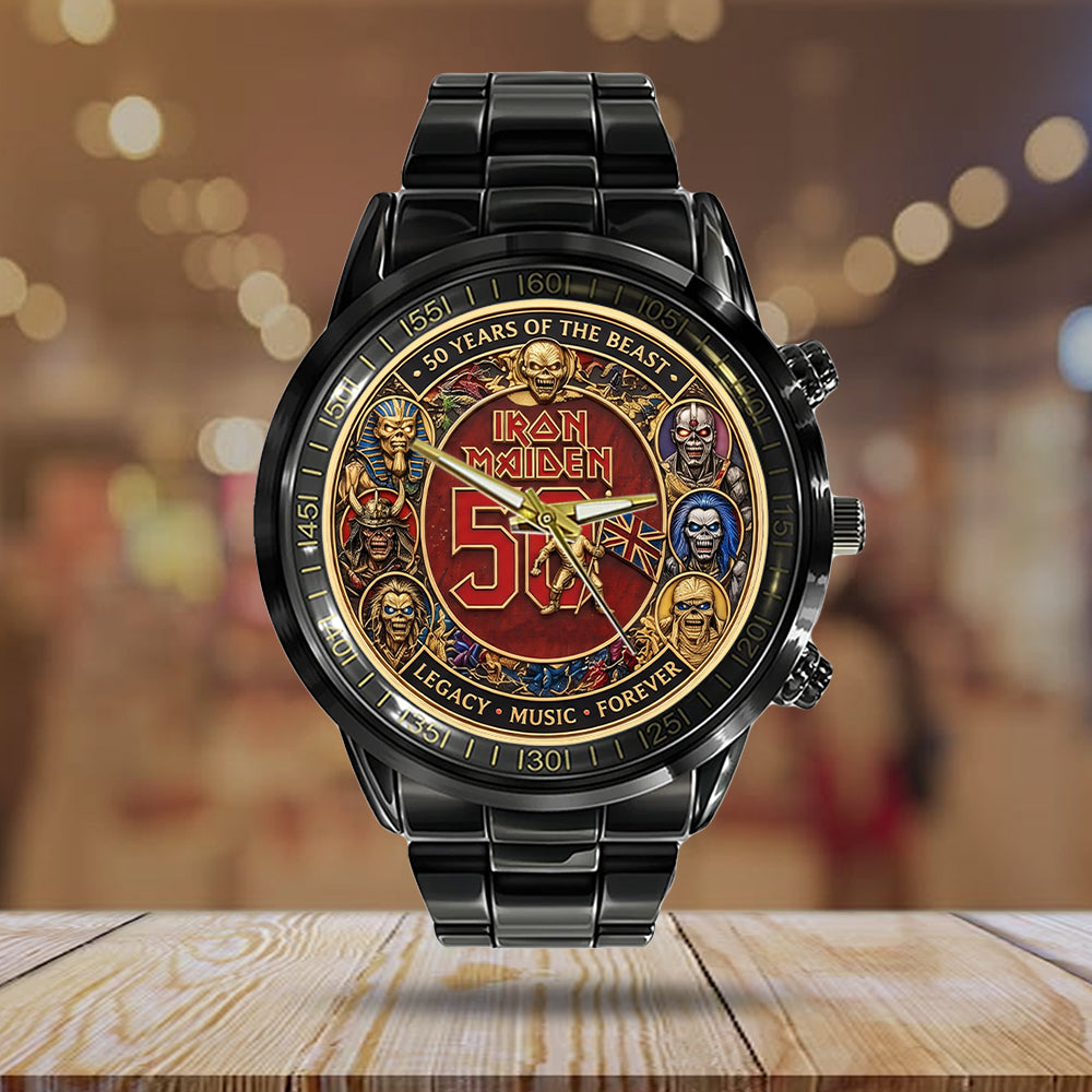 Iron Maiden Black Stainless Steel Watch - TMTHU7284