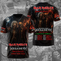 Iron Maiden x Megadeth 2026 World Tour 3D Apparel – TMTHU8909