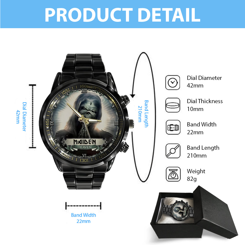Iron Maiden Black Stainless Steel Watch - GNE NEW348