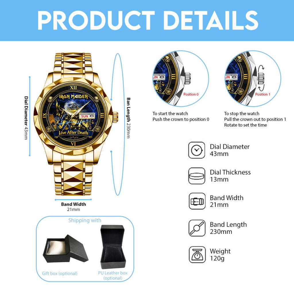 Iron Maiden Alloy Luxury Quartz Watch - VANDH5070