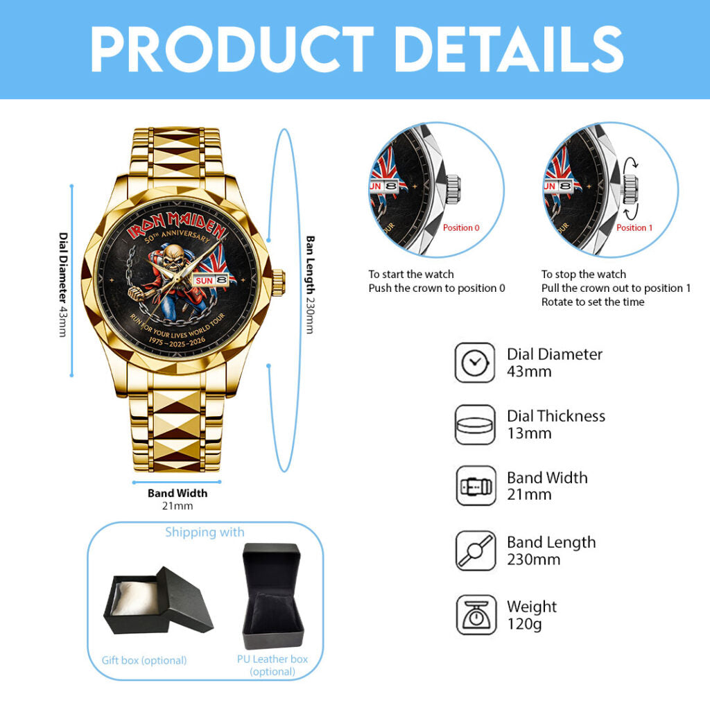 Iron Maiden 2026 World Tour Alloy Luxury Quartz Watch - VANDH5045