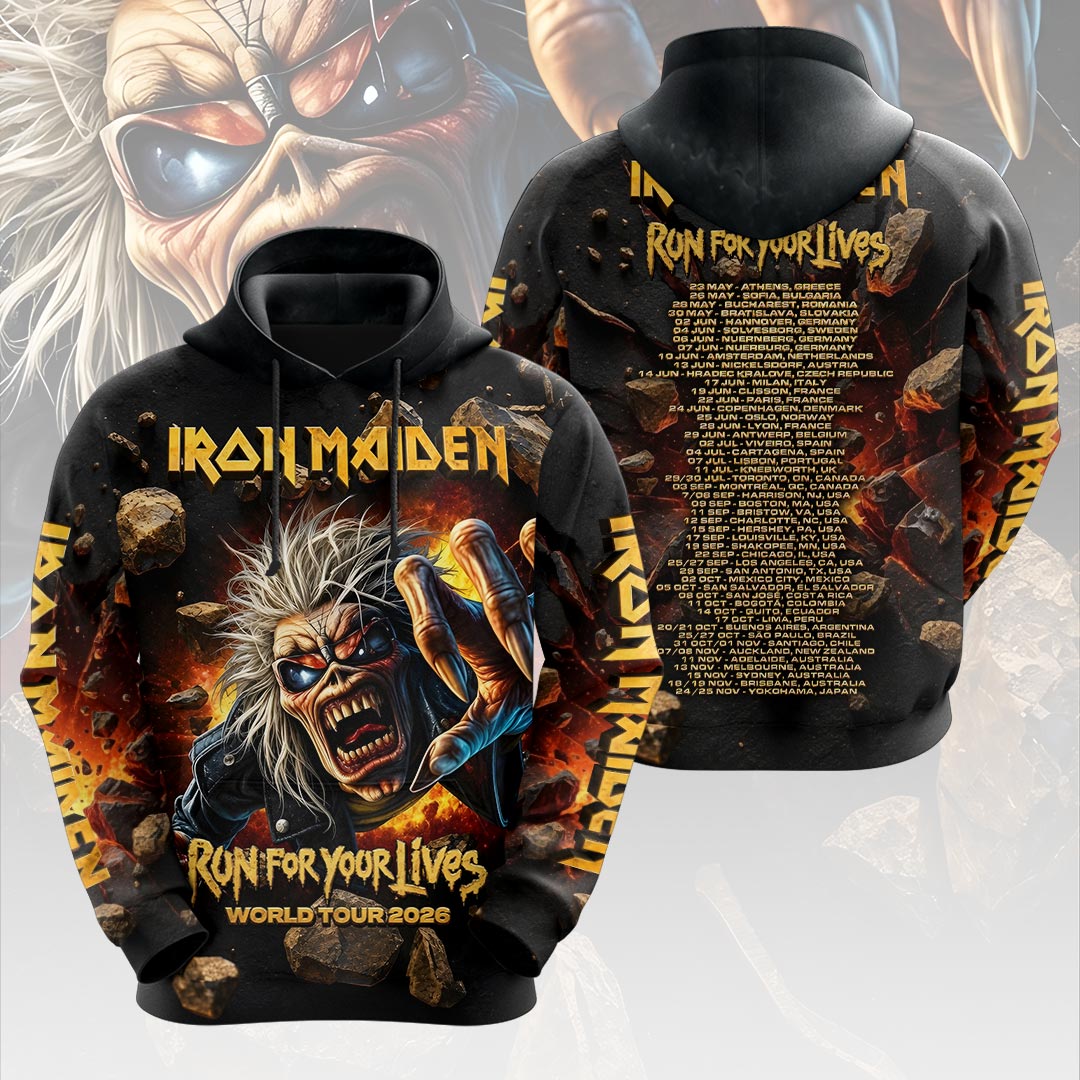 Iron Maiden 2026 World Tour 3D Apparel – HOATT19454