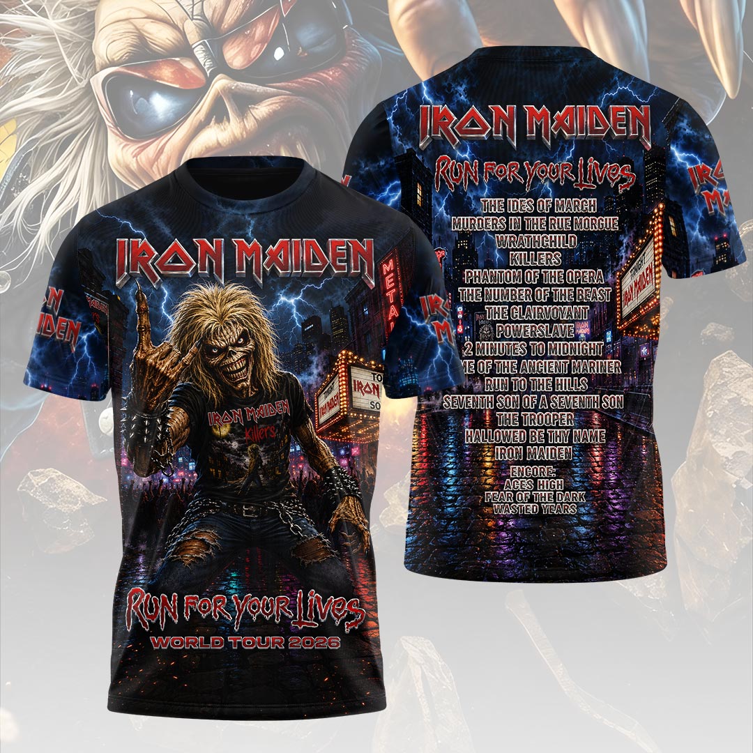 Iron Maiden 2026 World Tour 3D Apparel – HOATT19457