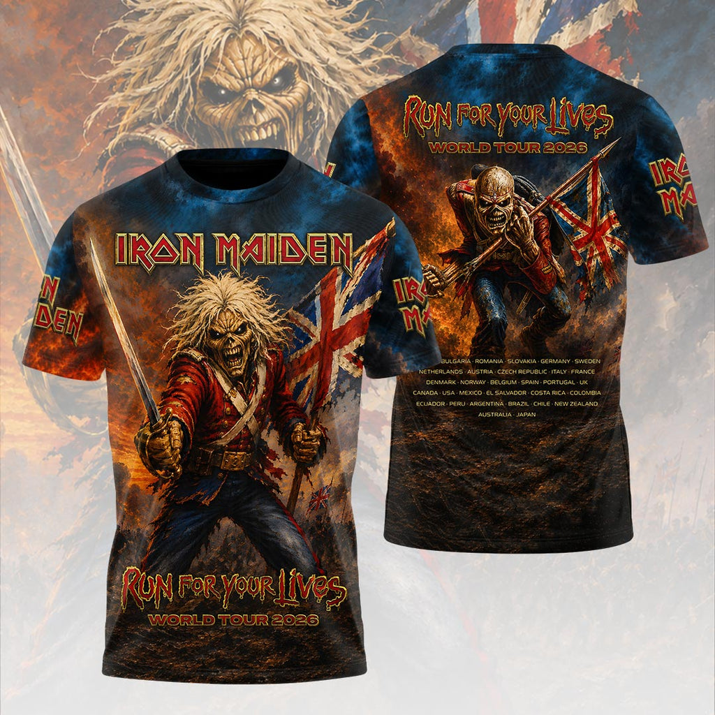 Iron Maiden 2026 World Tour 3D Apparel – HOATT19446