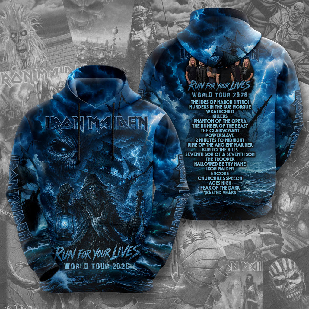 Iron Maiden 2026 World Tour 3D Apparel – TMTHU7248