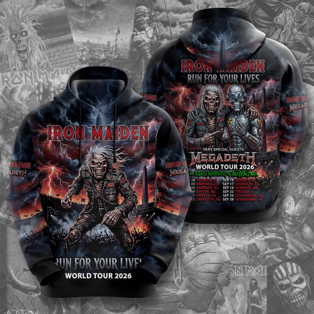 Iron Maiden 2026 World Tour 3D Apparel – TMTHU7413