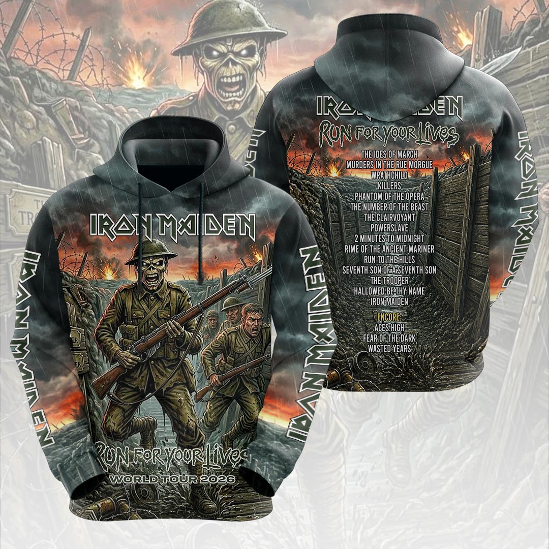 Iron Maiden 2026 World Tour 3D Apparel – HOATT18523