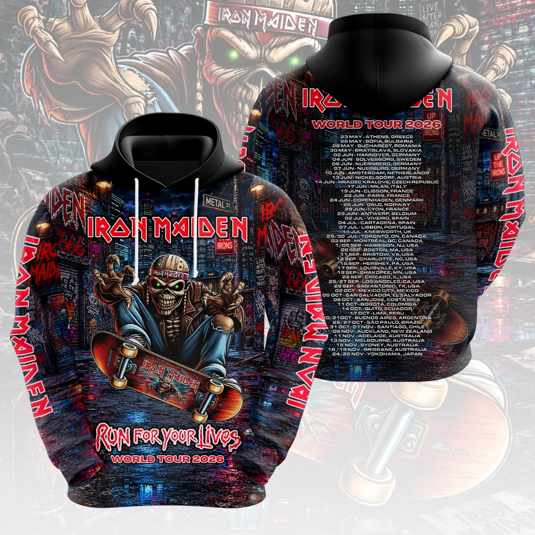 Iron Maiden 2026 World Tour 3D Apparel – HOATT18569