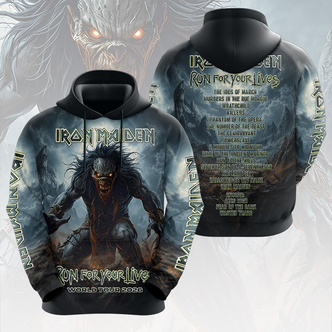 Iron Maiden 2026 World Tour 3D Apparel – HOATT19106