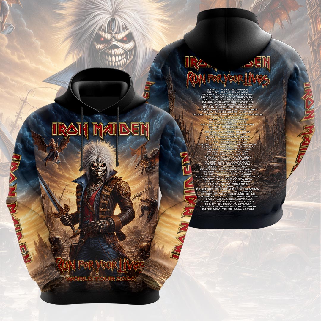 Iron Maiden 2026 World Tour 3D Apparel – HOATT19142