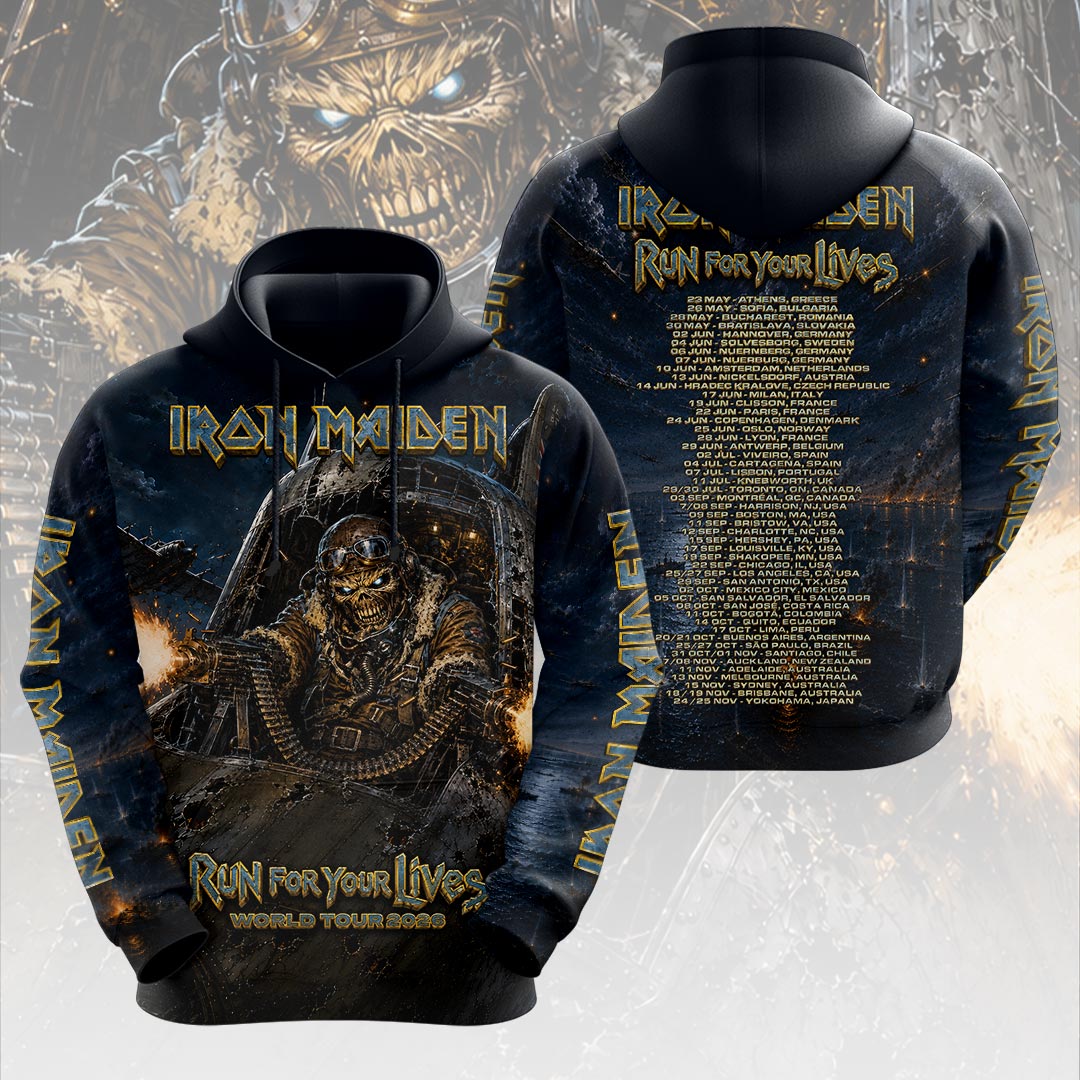 Iron Maiden 2026 World Tour 3D Apparel – HOATT19176