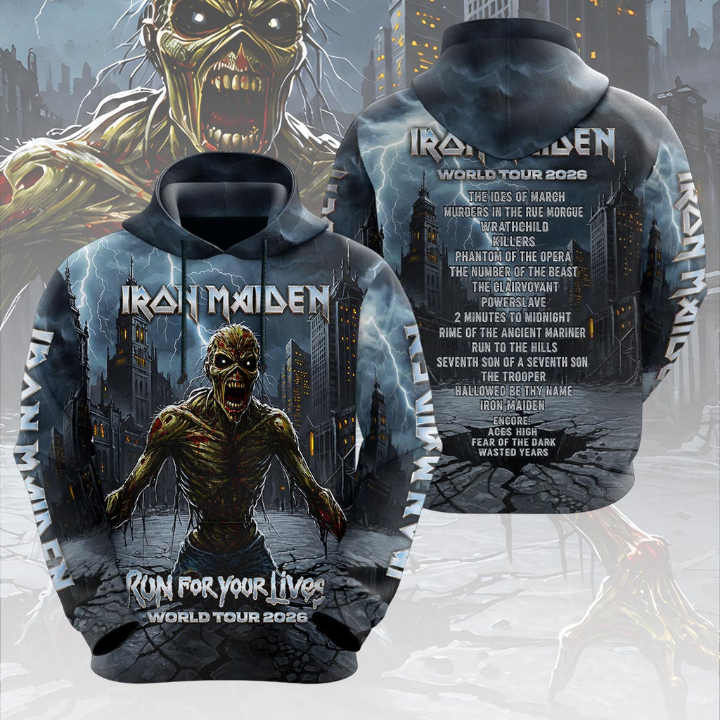Iron Maiden 2026 World Tour 3D Apparel – HOATT19893