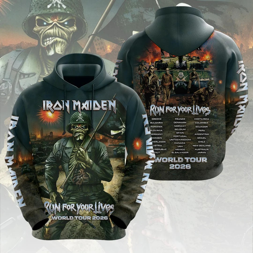 Iron Maiden 2026 World Tour 3D Apparel – HOATT20631