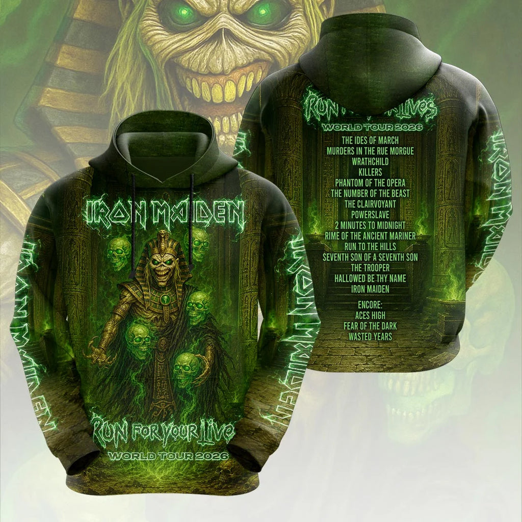 Iron Maiden 2026 World Tour 3D Apparel – HOATT20828