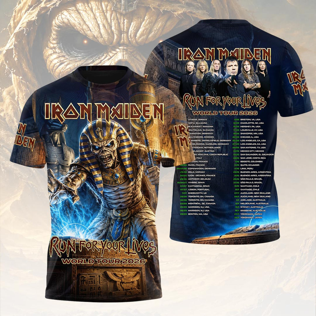 Iron Maiden 2026 World Tour 3D Apparel – HOATT19021
