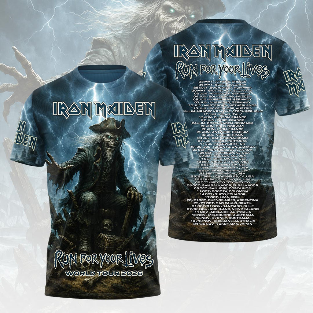 Iron Maiden 2026 World Tour 3D Apparel – HOATT19145