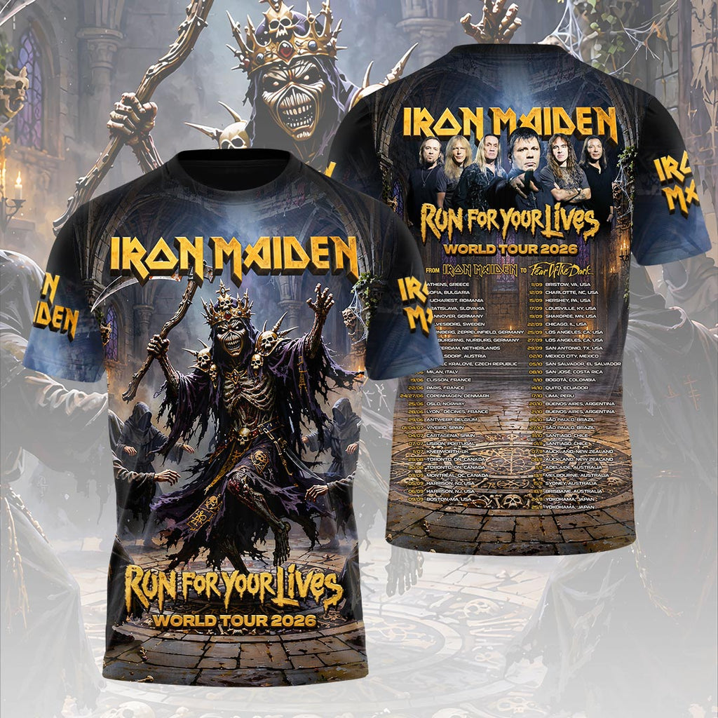 Iron Maiden 2026 World Tour 3D Apparel – HOATT19746
