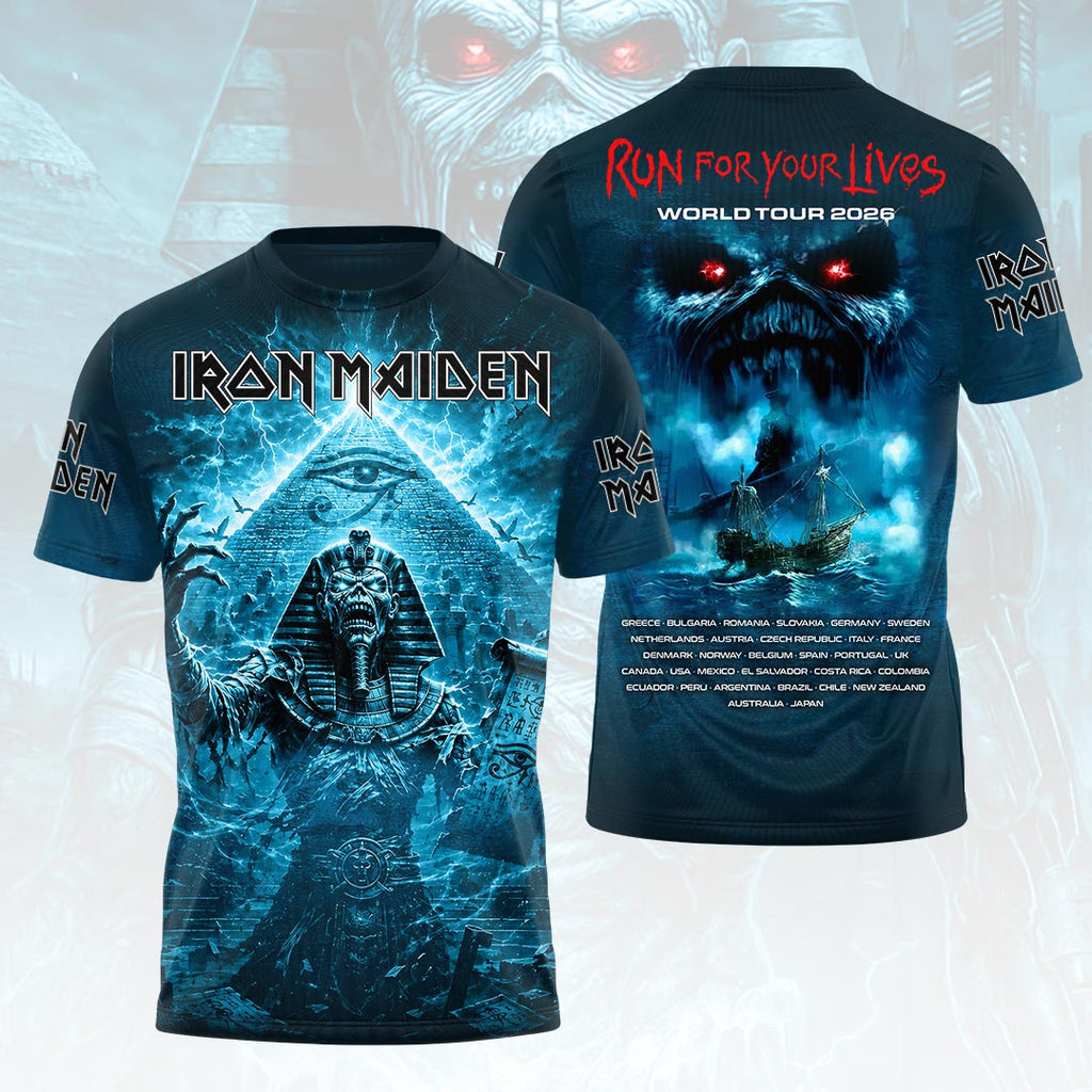 Iron Maiden 2026 World Tour 3D Apparel – HOATT18016