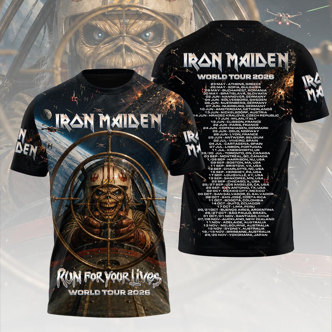 Iron Maiden 2026 World Tour 3D Apparel – HOATT19025