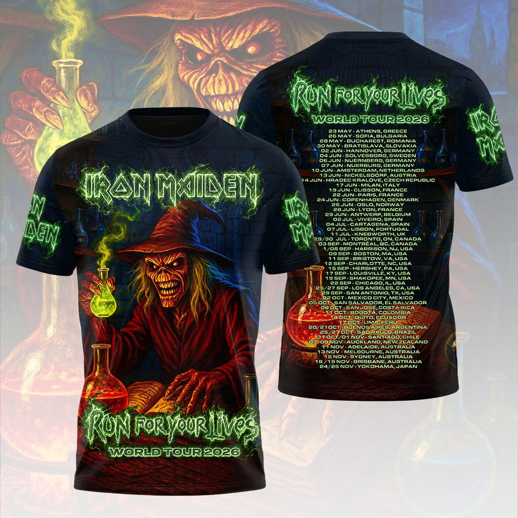 Iron Maiden 2026 World Tour 3D Apparel – HOATT19090