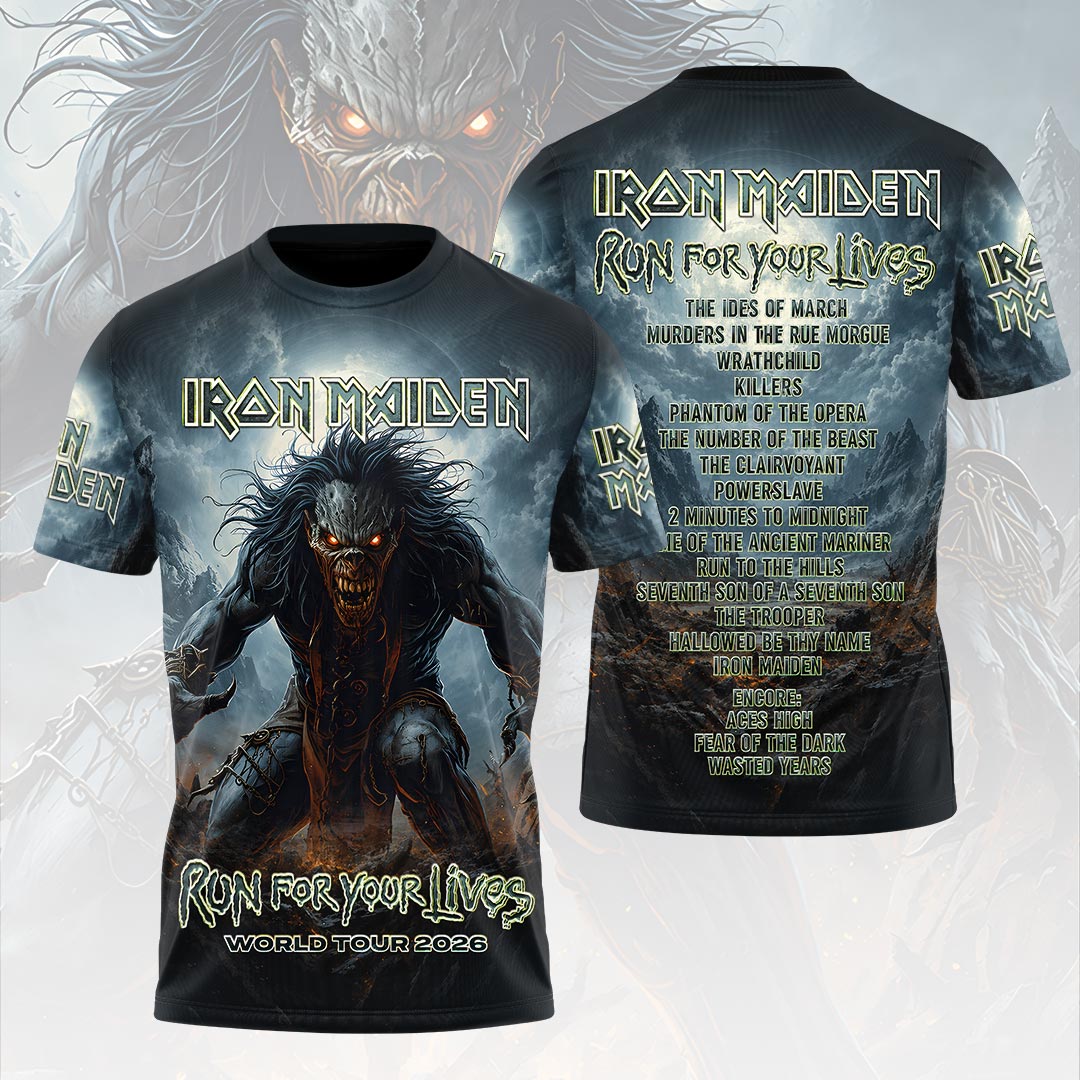 Iron Maiden 2026 World Tour 3D Apparel – HOATT19106