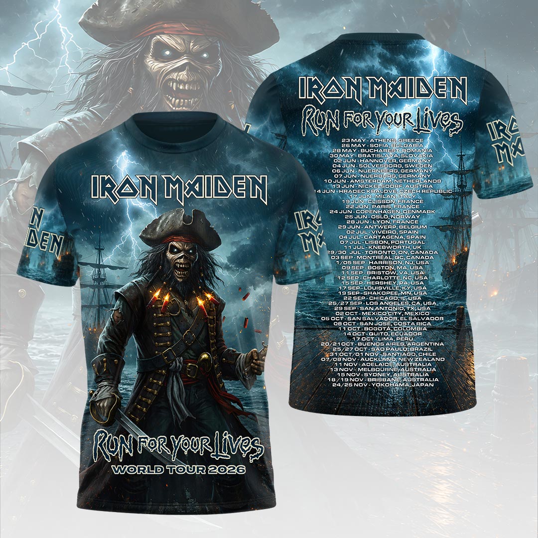 Iron Maiden 2026 World Tour 3D Apparel – HOATT19183