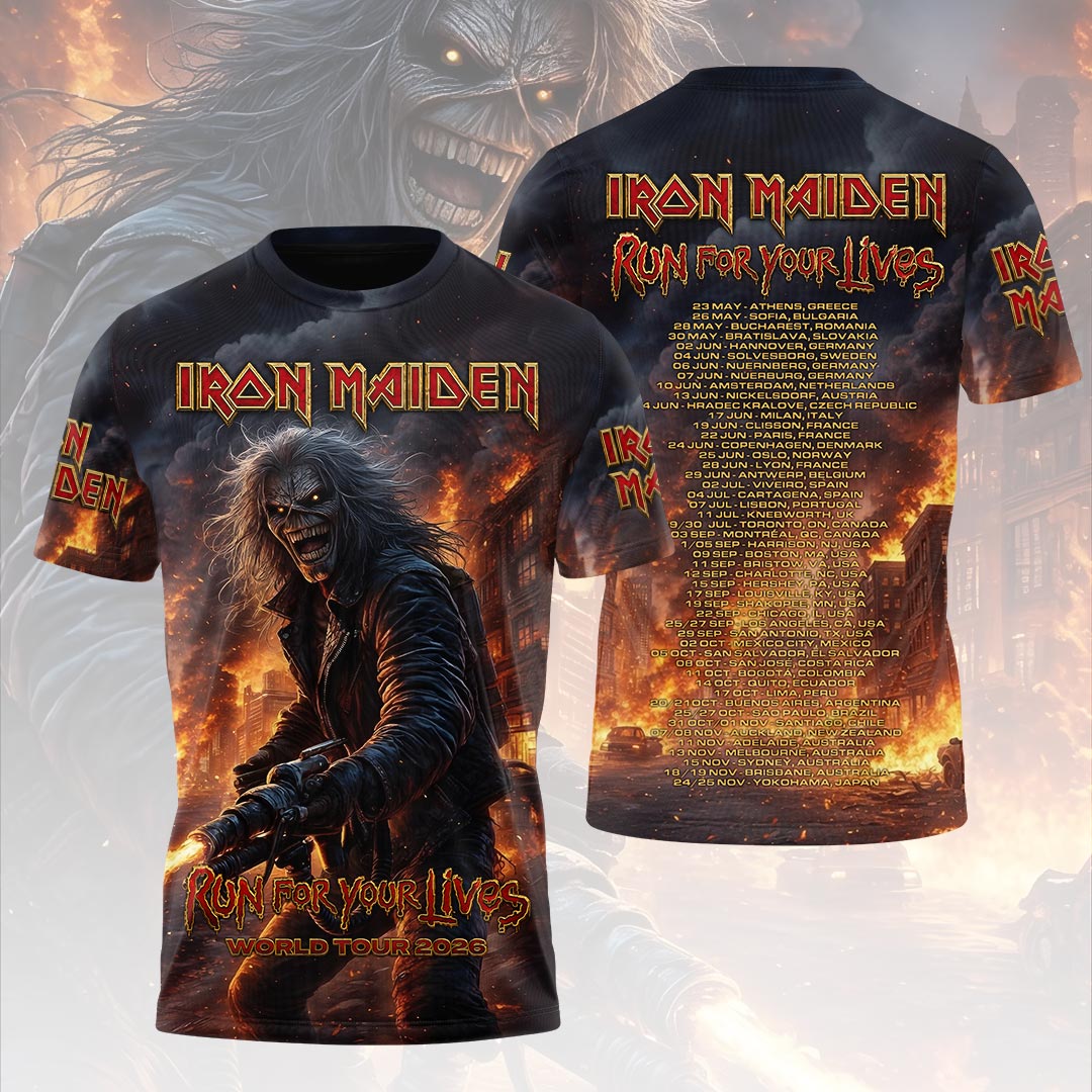 Iron Maiden 2026 World Tour 3D Apparel – HOATT19379
