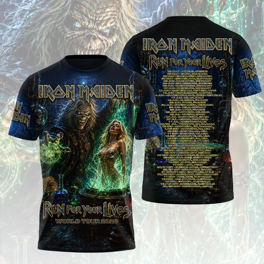 Iron Maiden 2026 World Tour 3D Apparel – HOATT19407