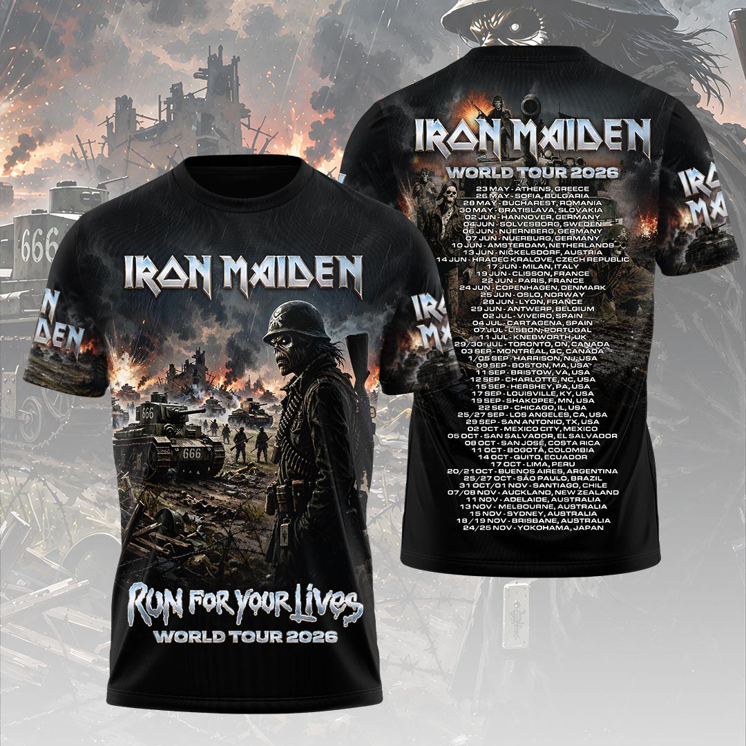 Iron Maiden 2026 World Tour 3D Apparel – HOATT19708