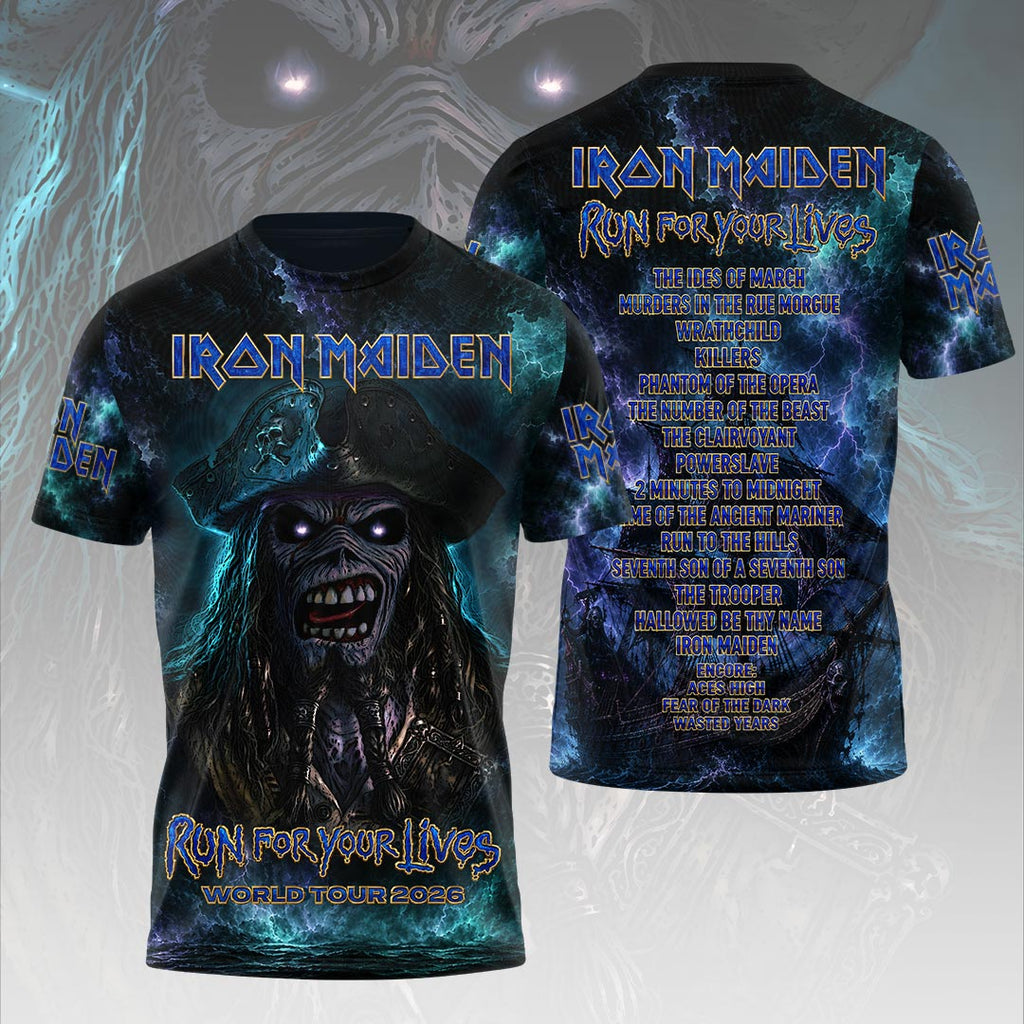 Iron Maiden 2026 World Tour 3D Apparel – HOATT19952