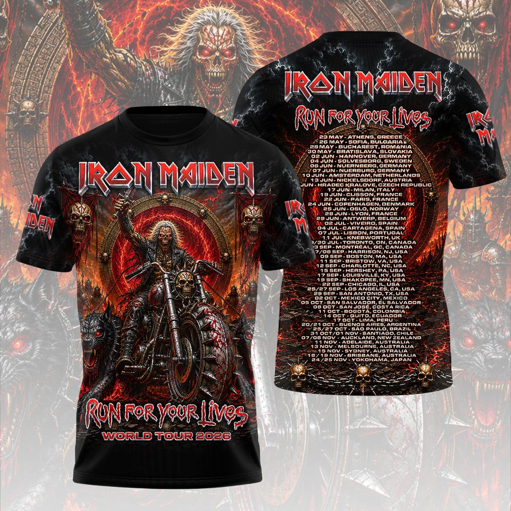 Iron Maiden 2026 World Tour 3D Apparel – HOATT19973
