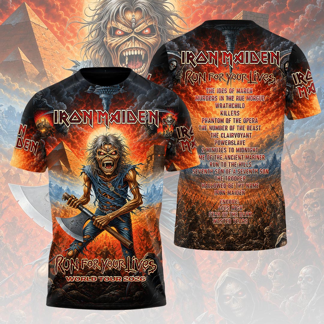 Iron Maiden 2026 World Tour 3D Apparel – HOATT20314