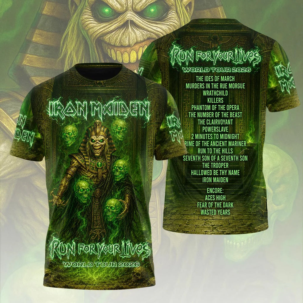 Iron Maiden 2026 World Tour 3D Apparel – HOATT20828