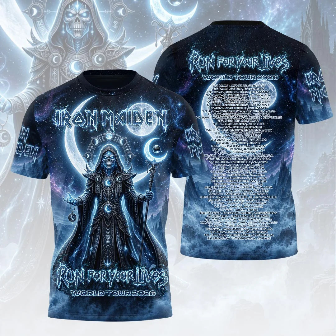 Iron Maiden 2026 World Tour 3D Apparel – HOATT20927