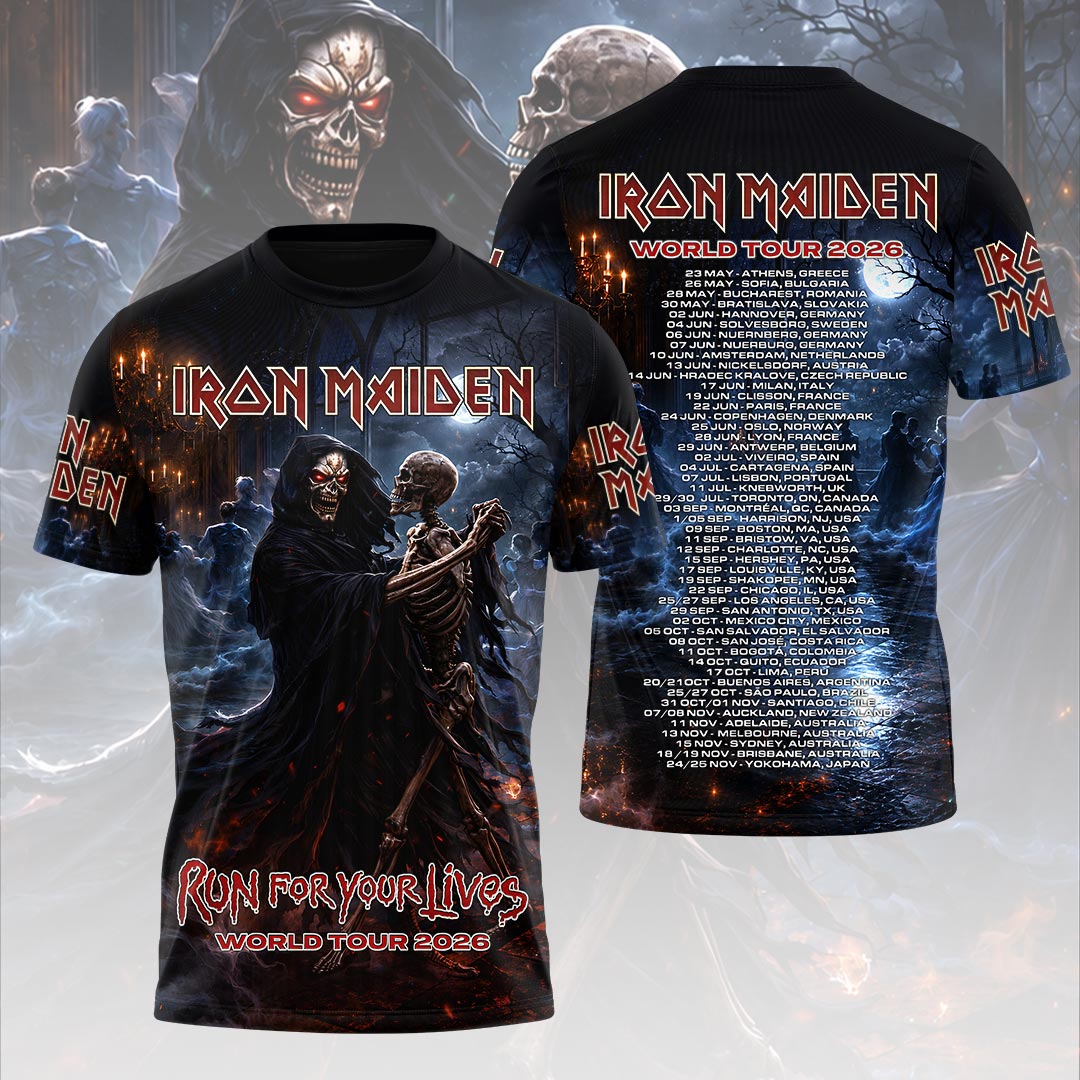 Iron Maiden 2026 World Tour 3D Apparel – HOATT18917