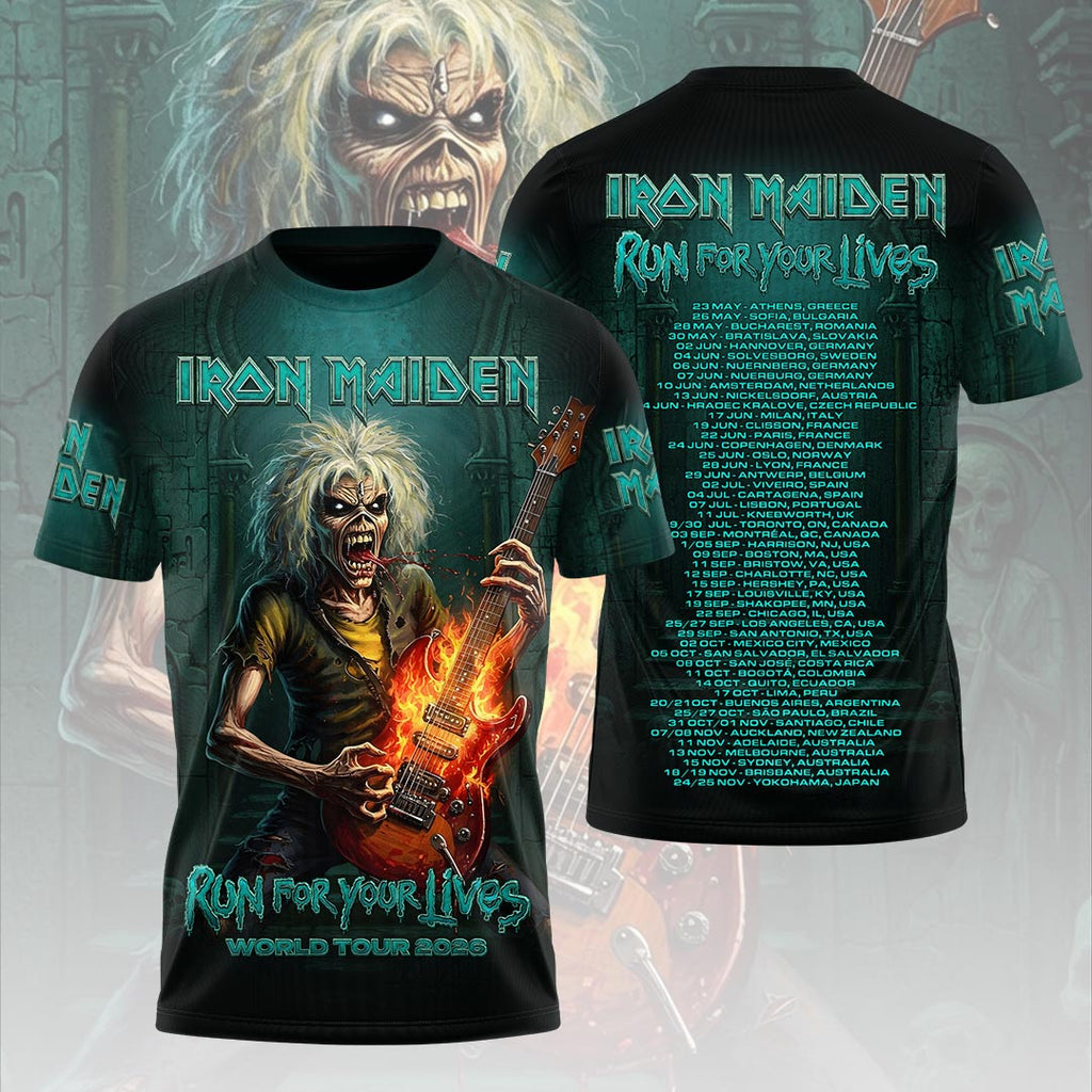 Iron Maiden 2026 World Tour 3D Apparel – HOATT19326