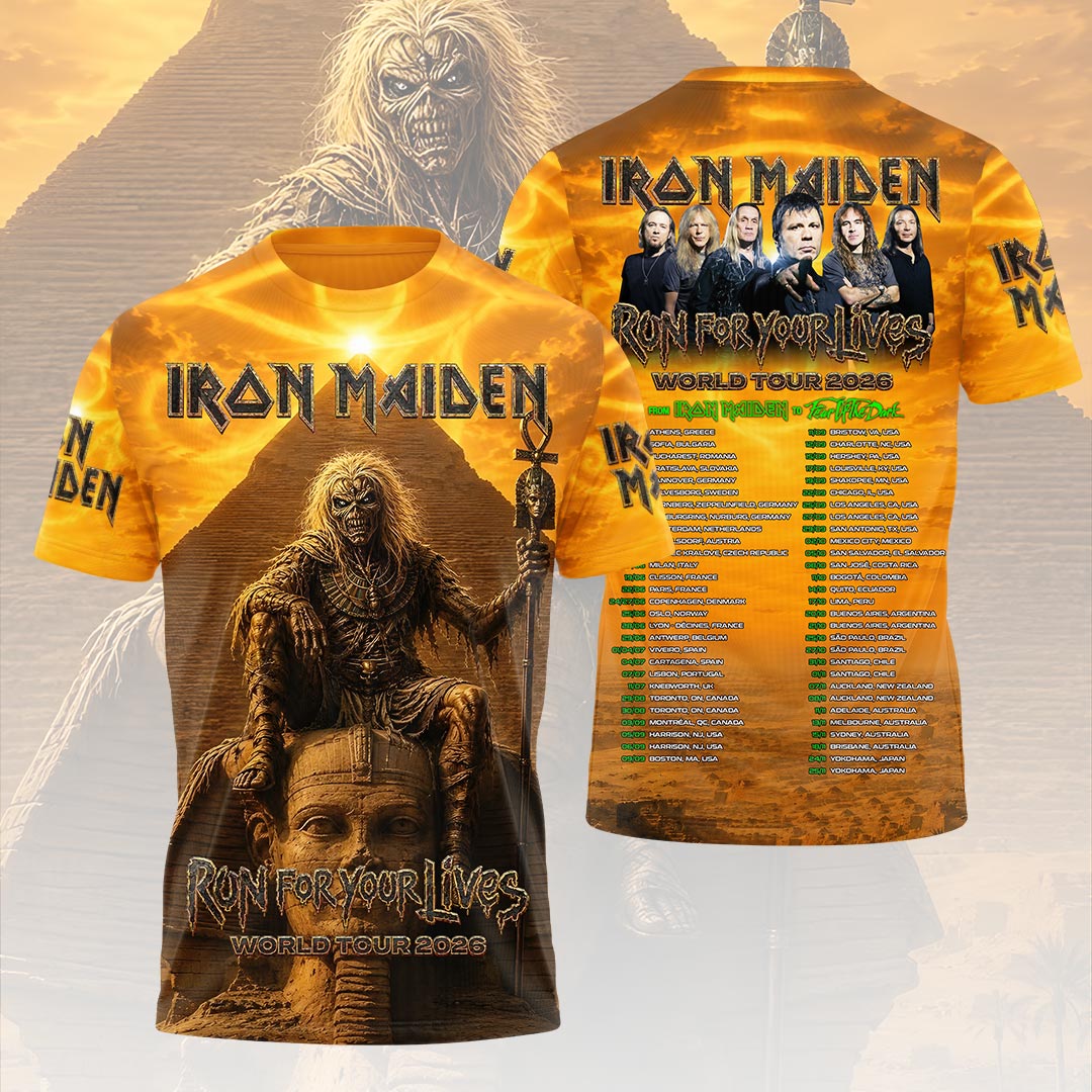 Iron Maiden 2026 World Tour 3D Apparel – HOATT19573