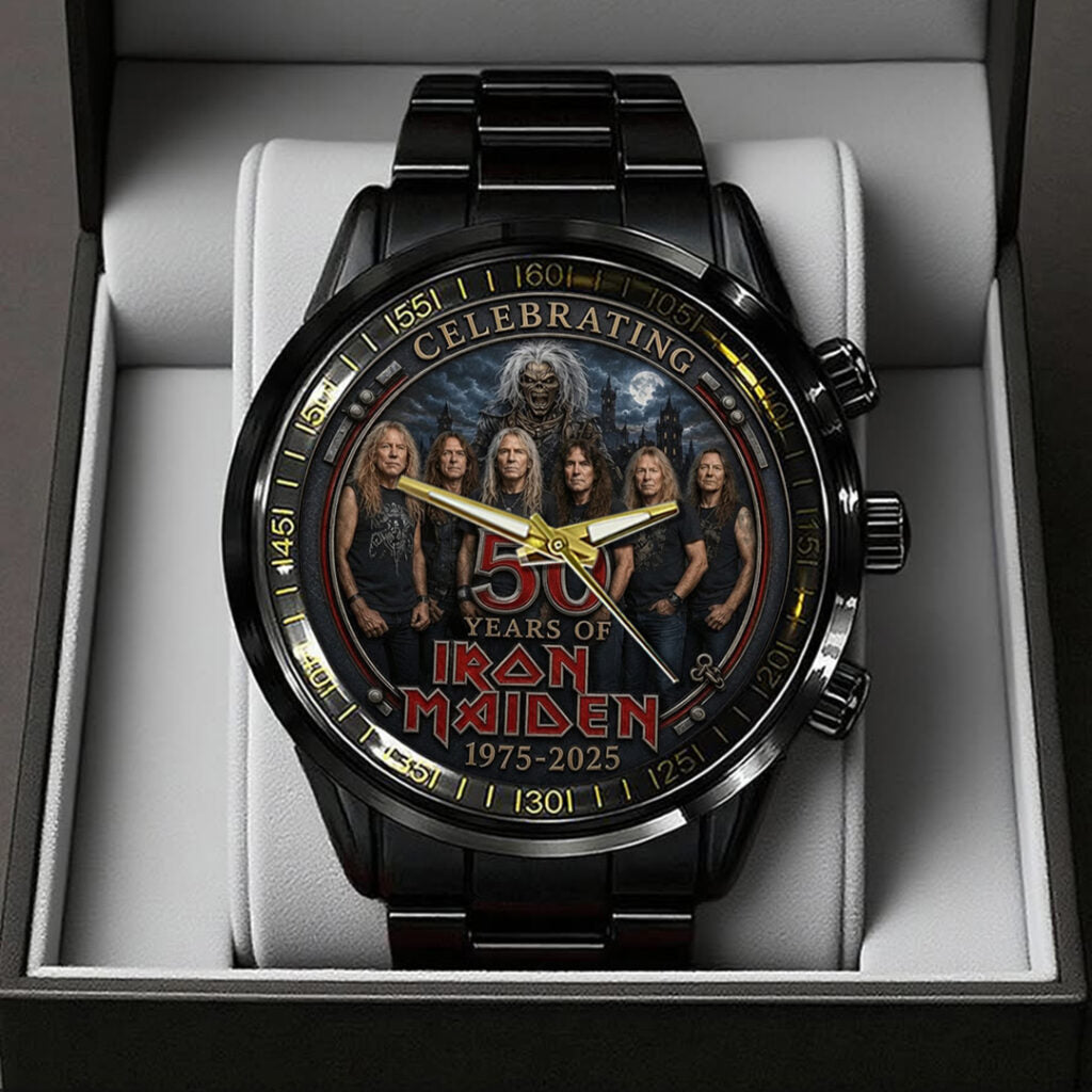 Iron Maiden 50 Years Anniversary Black Stainless Steel Watch - TANTN24559