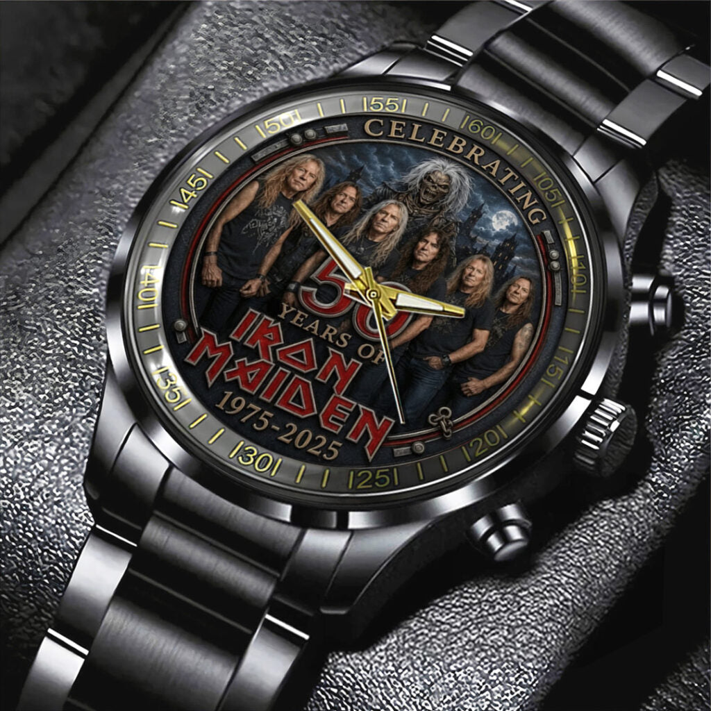 Iron Maiden 50 Years Anniversary Black Stainless Steel Watch - TANTN24559