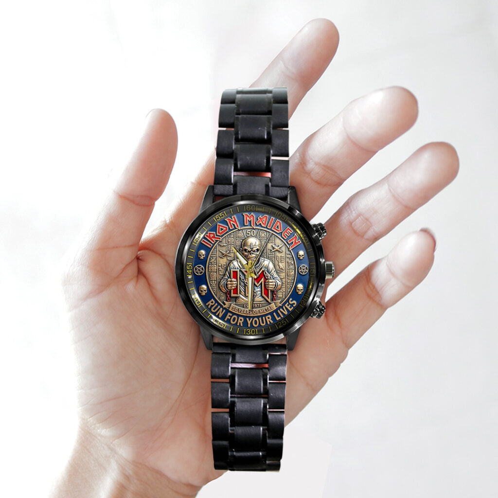 Iron Maiden 50th Anniversary Black Stainless Steel Watch - TANTN21563