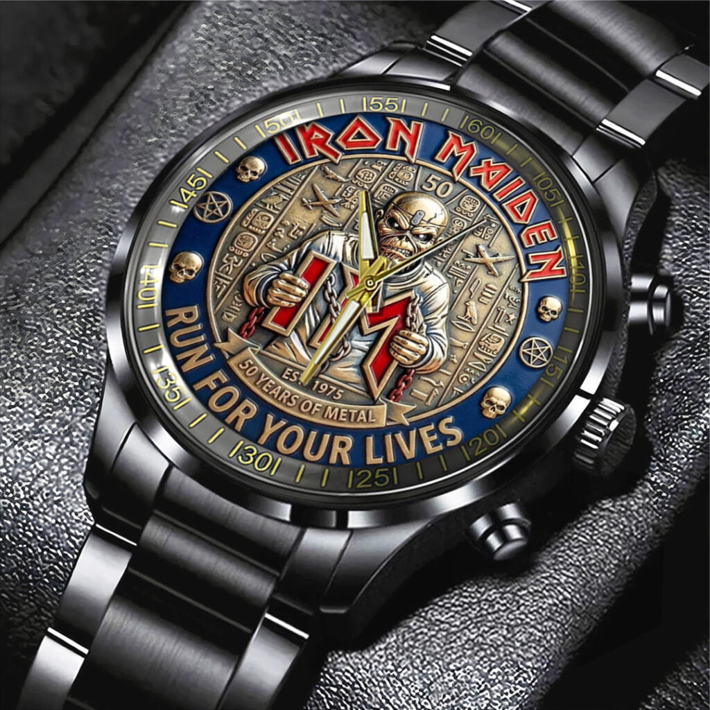Iron Maiden 50th Anniversary Black Stainless Steel Watch - TANTN21563