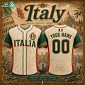 Italy Custom Name Baseball Jersey – 3D Baseball Jersey