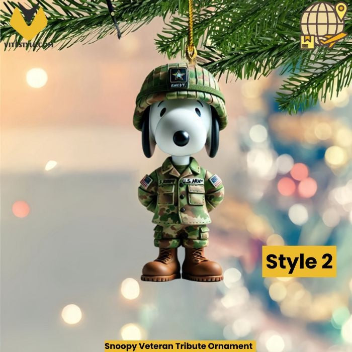 Snoopy Veteran Tribute Ornament