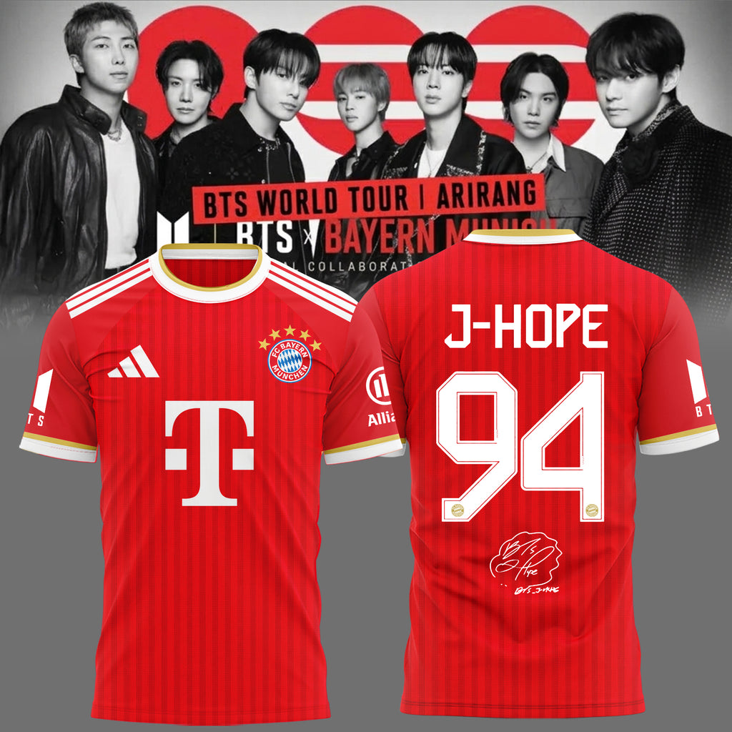 J Hope BTS Bayern Munich Jersey