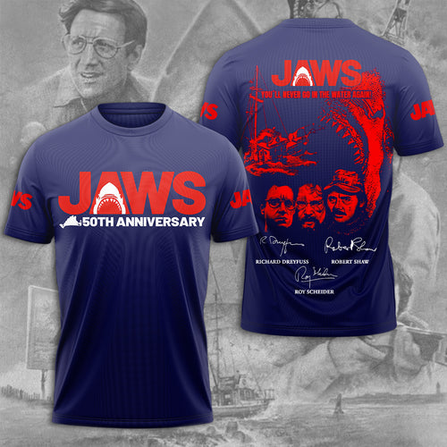 Jaws 50th Anniversary 2025 3D Apparel – TMTHU557