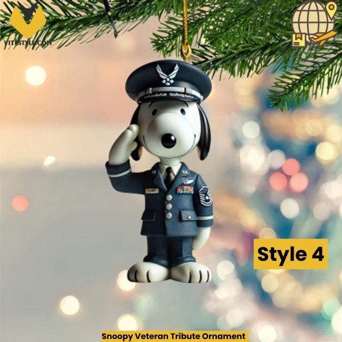 Snoopy Veteran Tribute Ornament